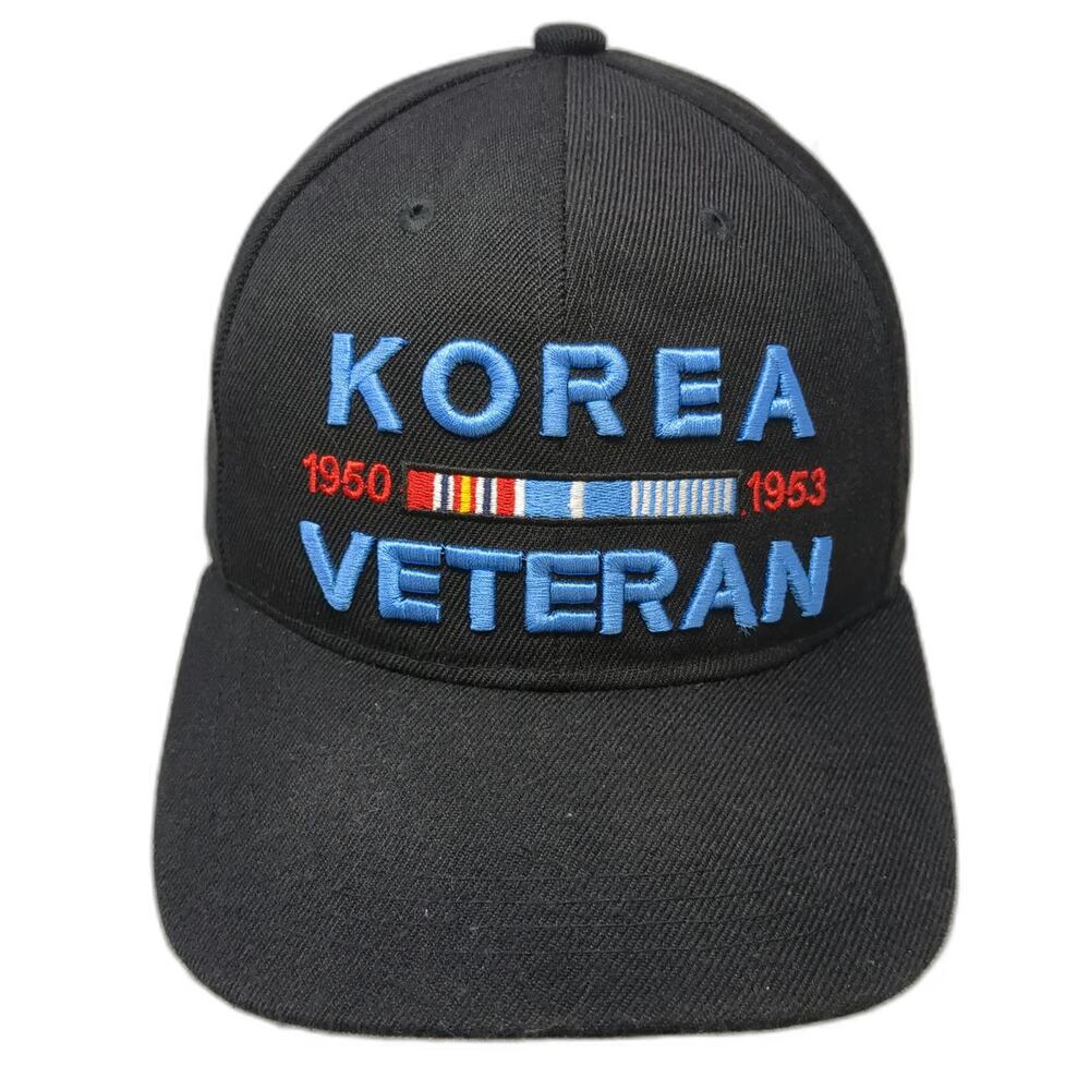 JWM Korea Veteran 1950 1953 Ribbon Black Baseball Cap One Size Hat Strapback